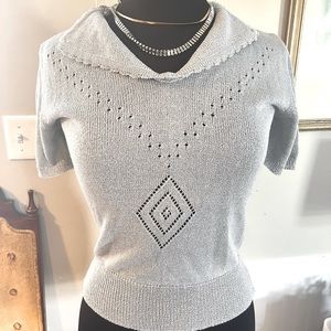 ✨Vintage Periwinkle Fitted SS Top